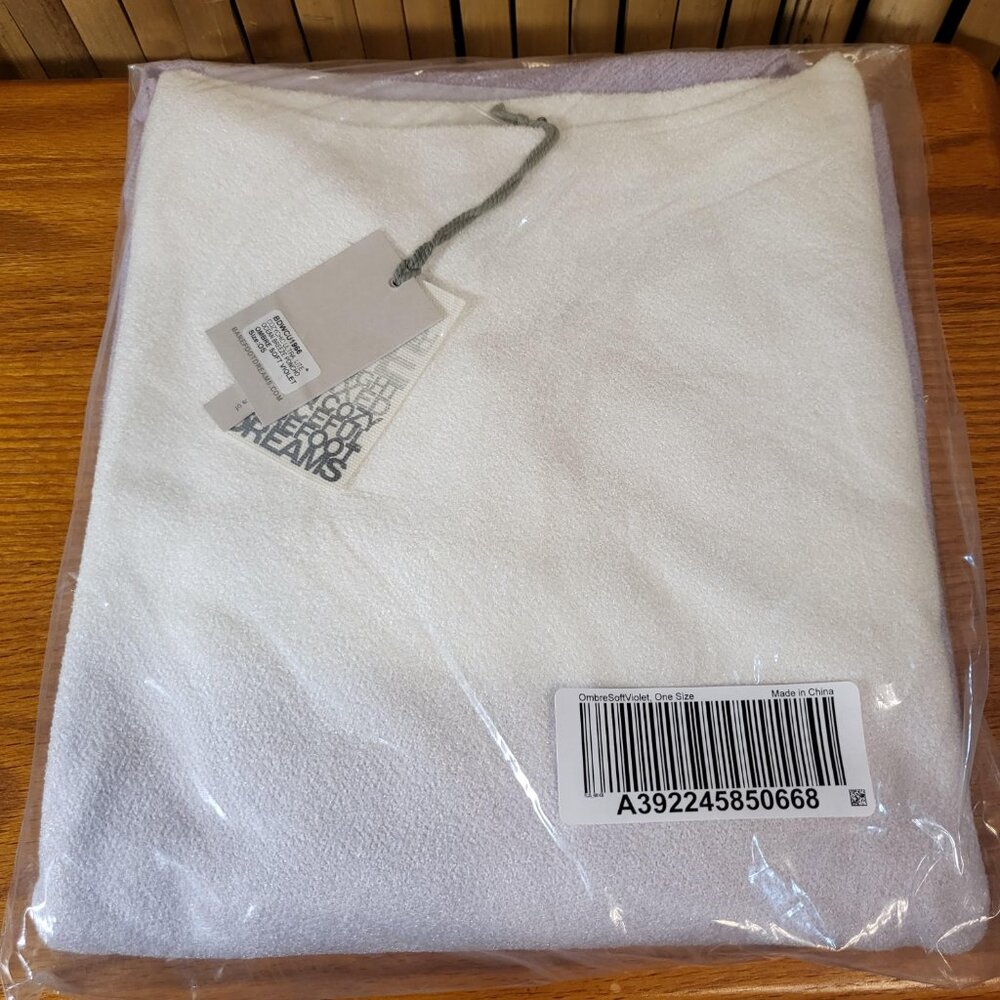 Barefoot Dreams Cozy Chic Ultra Lite Ocean Breeze Poncho One Size Ombre Violet - Picture 2 of 6